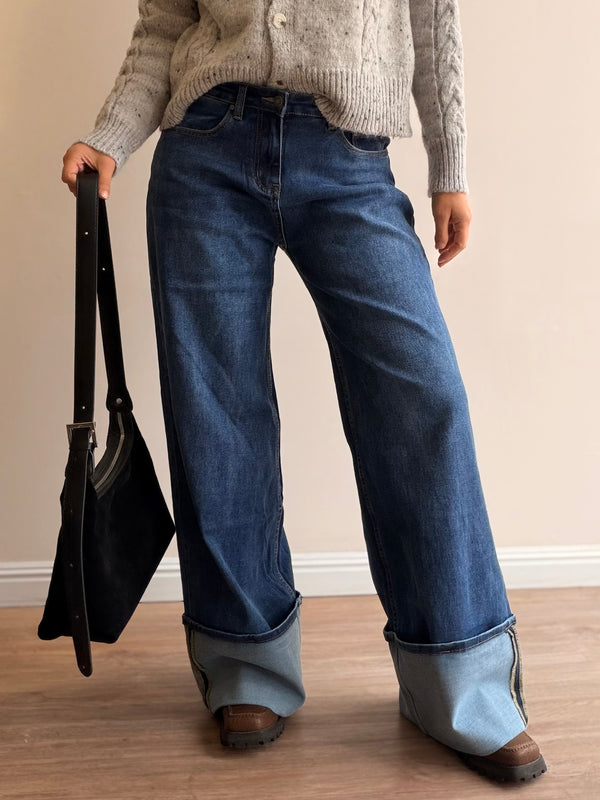 Jeans Wide leg azul