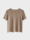 Remera tejida contraste