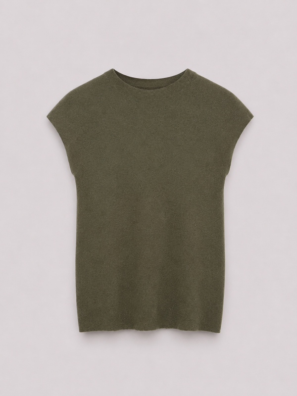 Tejido punto cuello alto