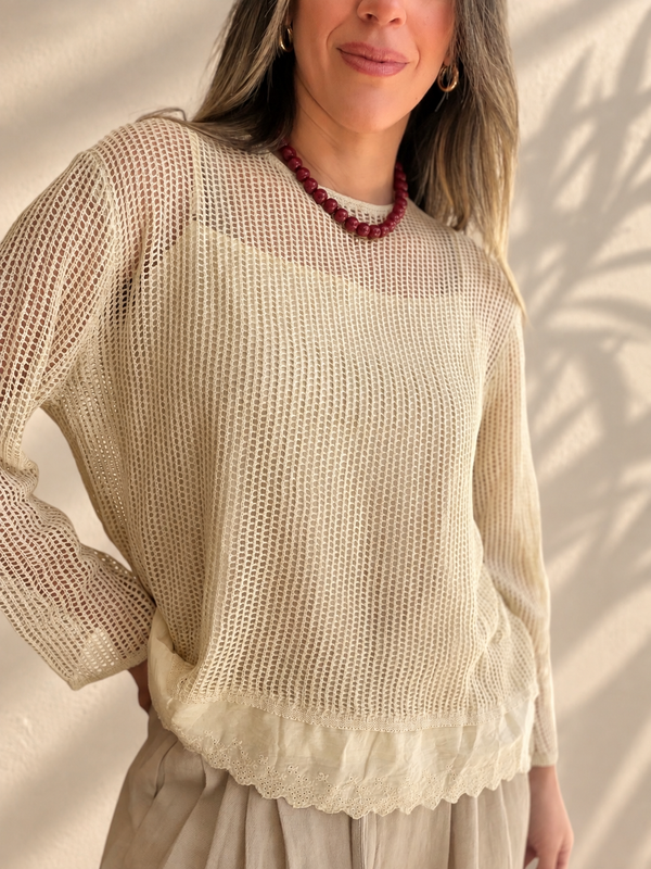 Tejido calado con musculosa