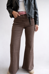 Jeans wide leg chocolate