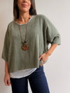 Buzo superpuesto con collar