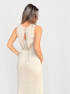 Vestido Texturado con Cinturón Fino