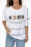 Remera print blanco