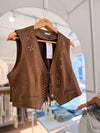 Chaleco Boho apliques