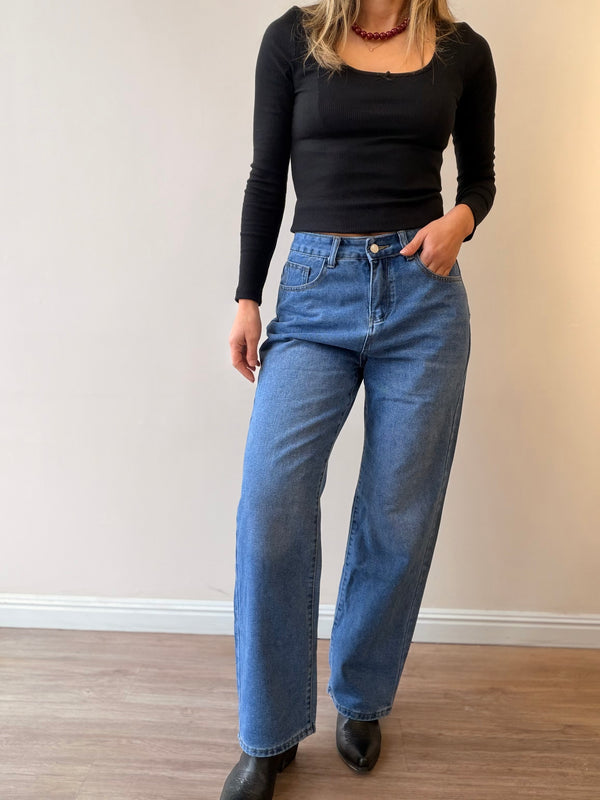 Jeans Mom Fit Classic Blue