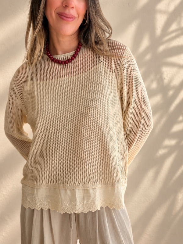 Tejido calado con musculosa