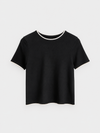 Remera tejida contraste