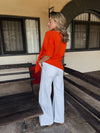 Wide leg blanco