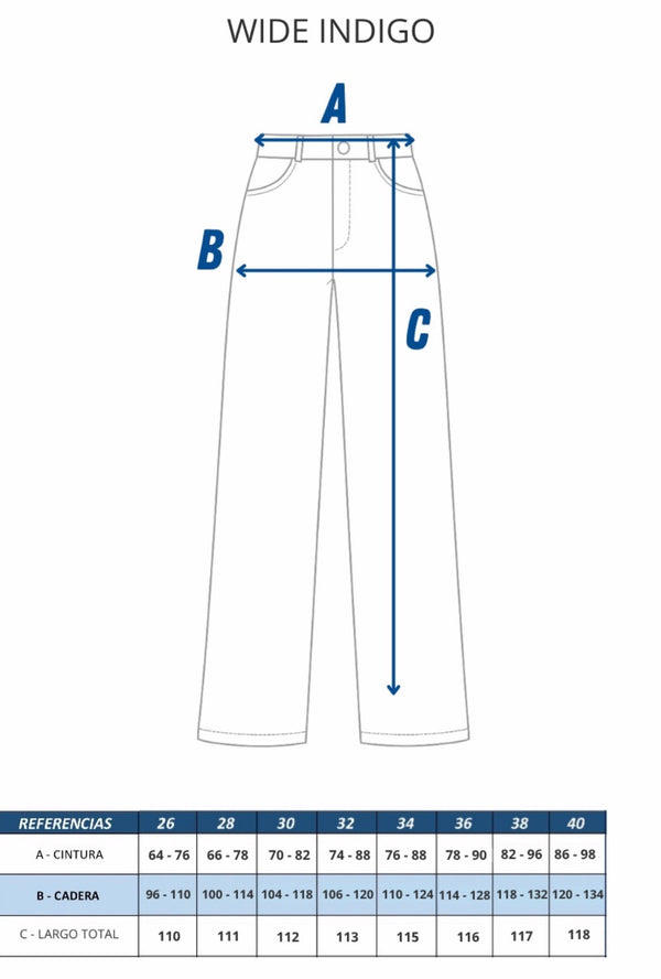 Jean wide leg azul