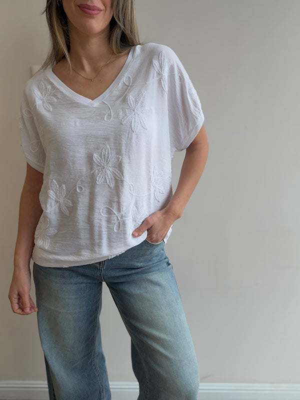 Blusa bordada flores