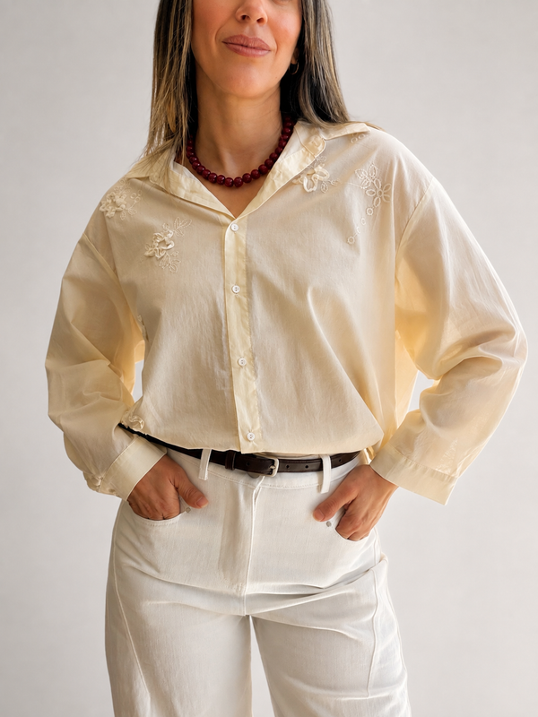 Camisa bordada oversize