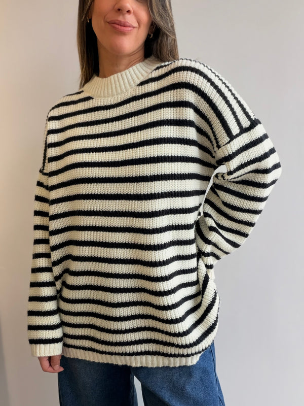 Sweater a rayas largo