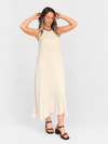 Vestido Texturado con Cinturón Fino