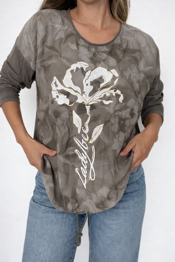 Remera estampa flor