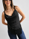 Blusa encaje flecos