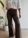 Jeans wide leg chocolate