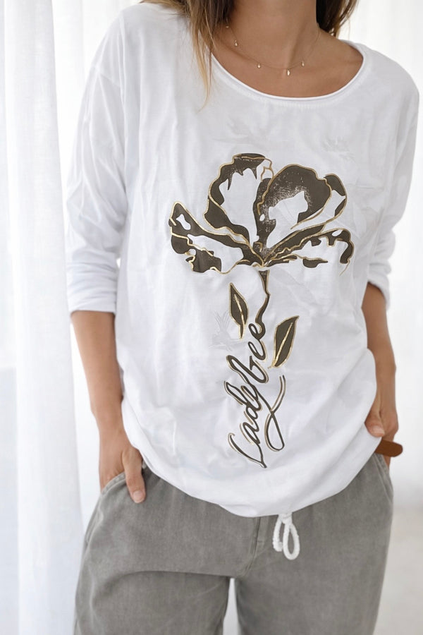 Remera estampa flor