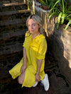 Vestido camisero lino corto