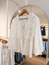 Blusa lino cruzada volados