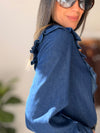 Camisa denim volado