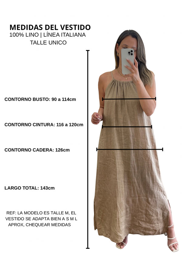 Vestido lino Ibiza