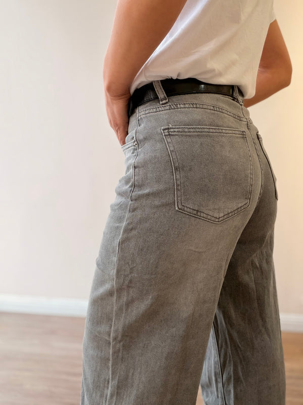 Jeans Palazzo pant con cinto