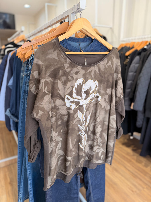 Remera estampa flor