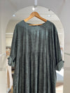 Vestido pana print oversize
