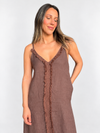 Vestido Lino Flecos