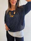 Buzo superpuesto calado con collar