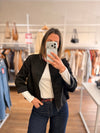 Chaqueta fina efecto ante