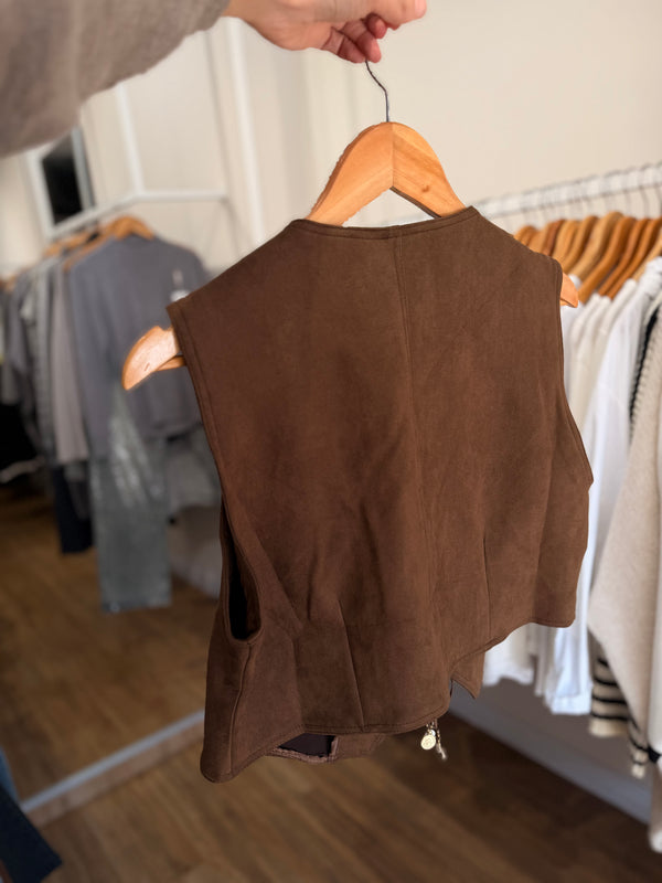 Chaleco Boho apliques