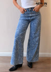 Jeans wide leg lazos