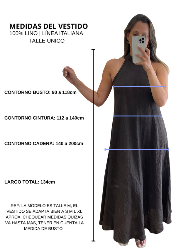 Vestido lino Mónaco