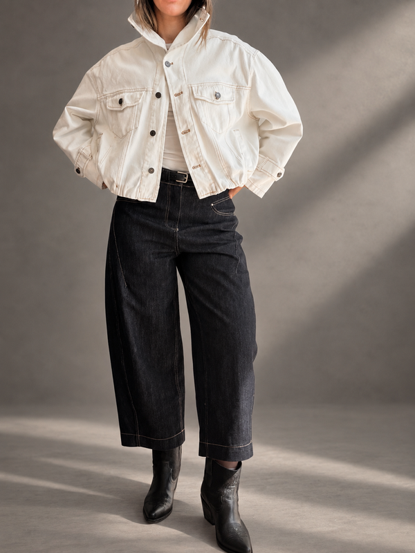 Jeans Barrel negro azulado
