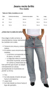 Jeans recto brillo