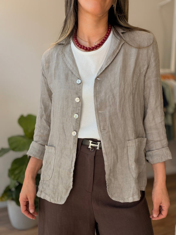 Blazer lino botones