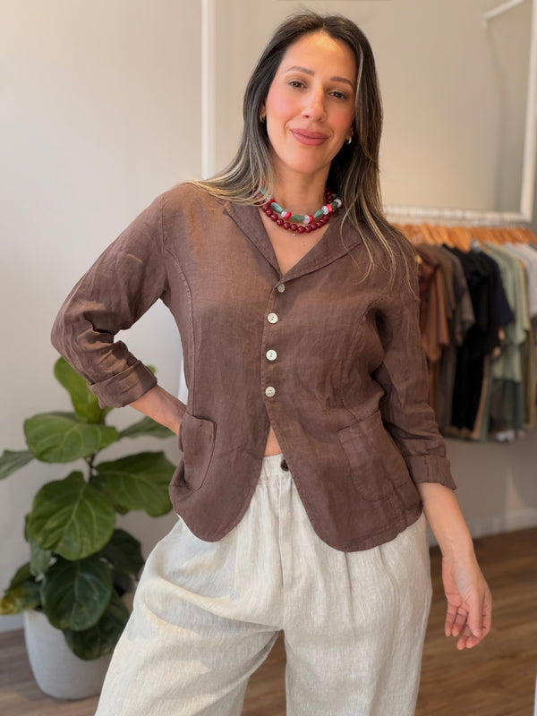 Blazer lino botones