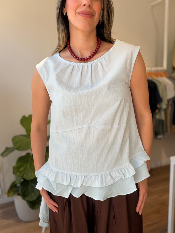 Blusa volado lateral